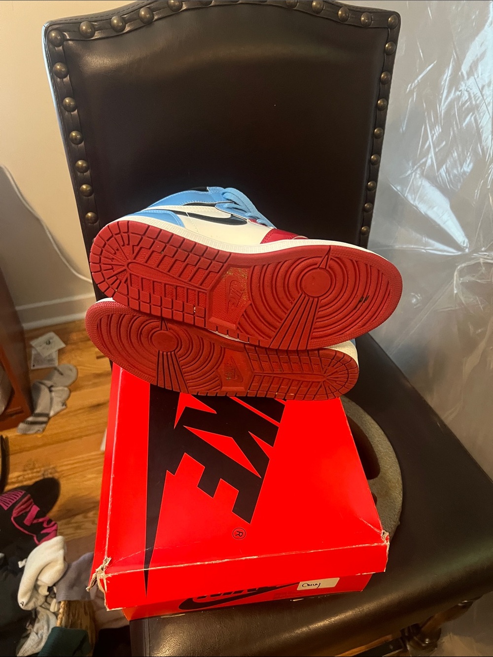 Size 9.5 Jordan 1 Retro OG High Fearless No Box - Picture 9 of 9